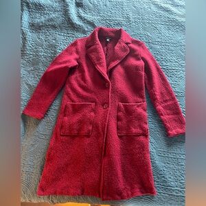 Tribal Women's Wool Blend Coat in Burgundy